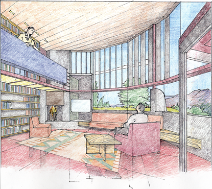 Rigler house interior rendering